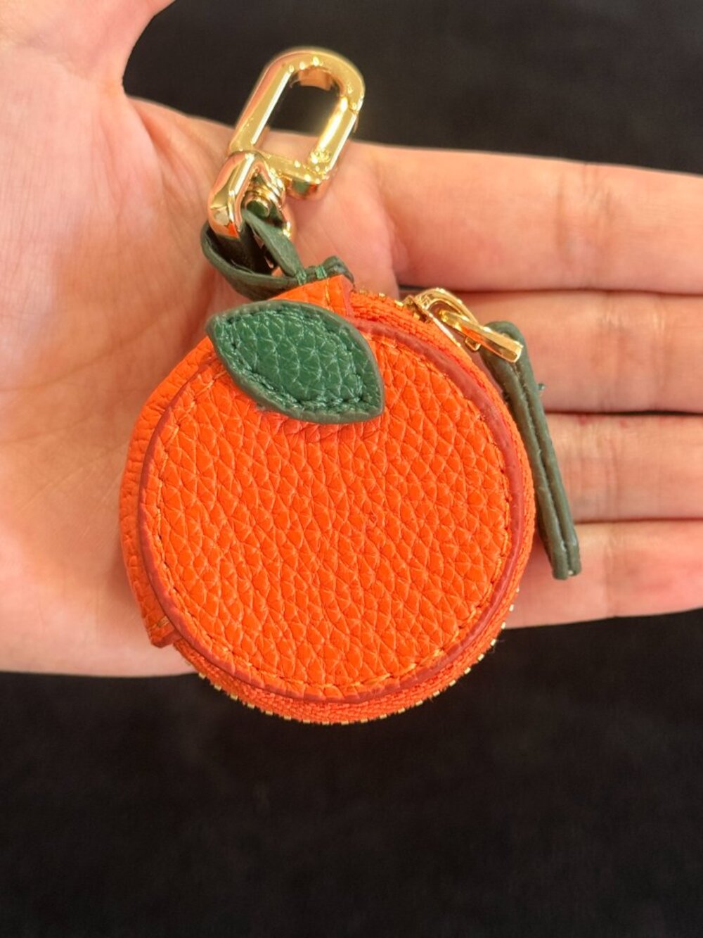 Orange Fruit Apple Tag Pouch Keychain Bag Charm